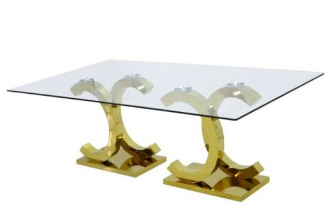 PB-05CC Double C Pedestal Dining Table - 87"L  x 47W x 30H