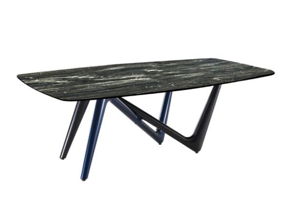 PB-26ESS  BRZ/Glass Rectangular Dining Table- 95"L