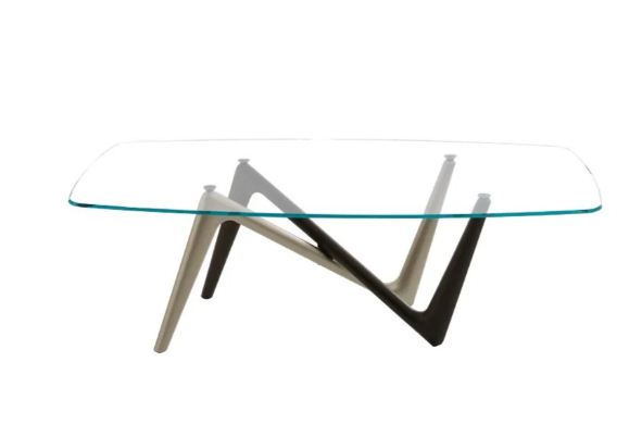 PB-26ESS  BRZ/Glass Rectangular Dining Table- 95"L