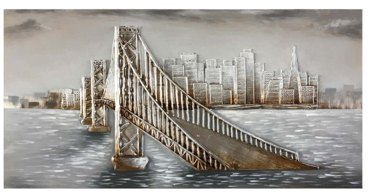 3D Golden Gate Bridge Oil Painting on Canvas