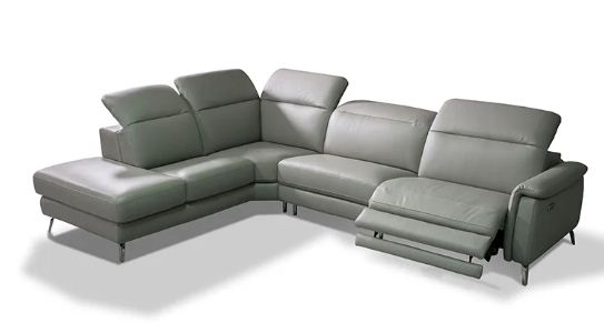 PB-26 Oxford Leather Sectional - 1 Power Recliner