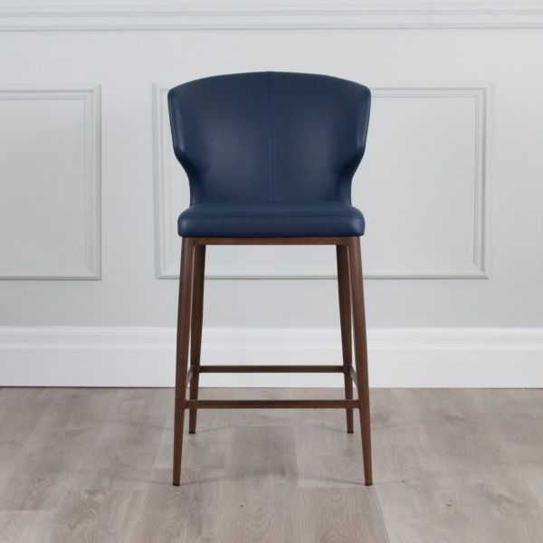 PB-20CAB Faux Leather Counterstool - Walnut Imprint Base