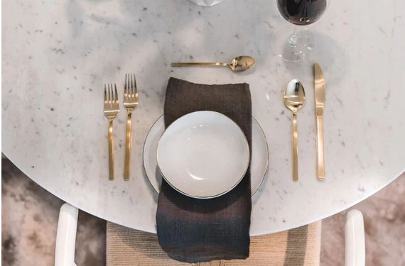 PB-28 Oval  Marble Dining Table