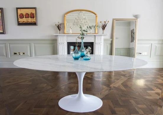 PB-28 Oval  Marble Dining Table