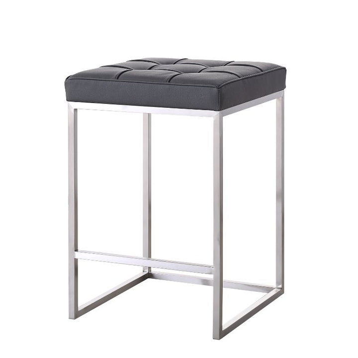 PB-28PIP Counterstool- Brushed Silver