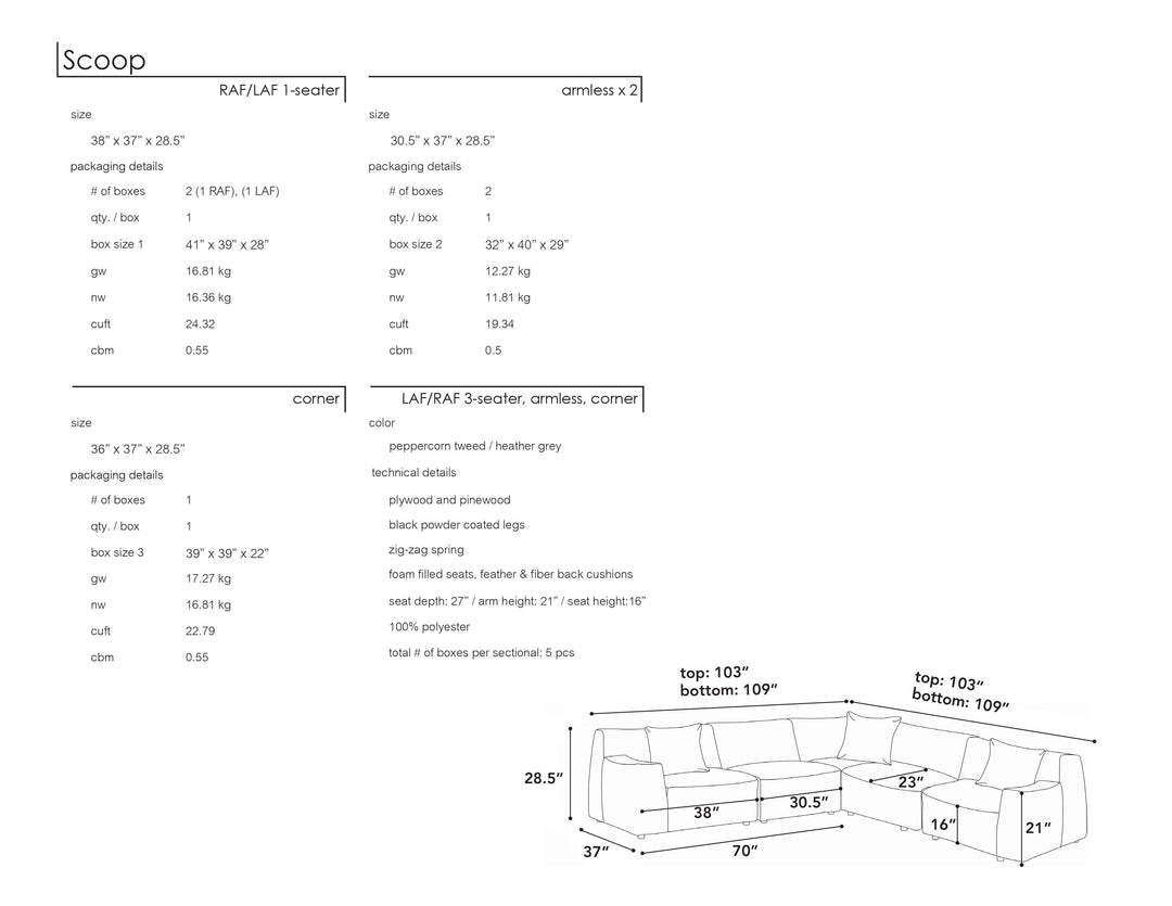 PB-31SCO Modular Sectional