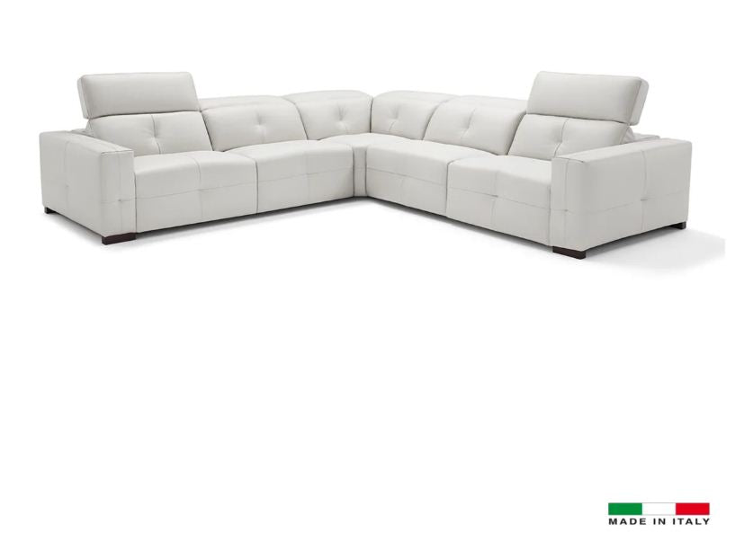 PB-26 Aldo Italian Leather Sectional- 3 Power Recliners