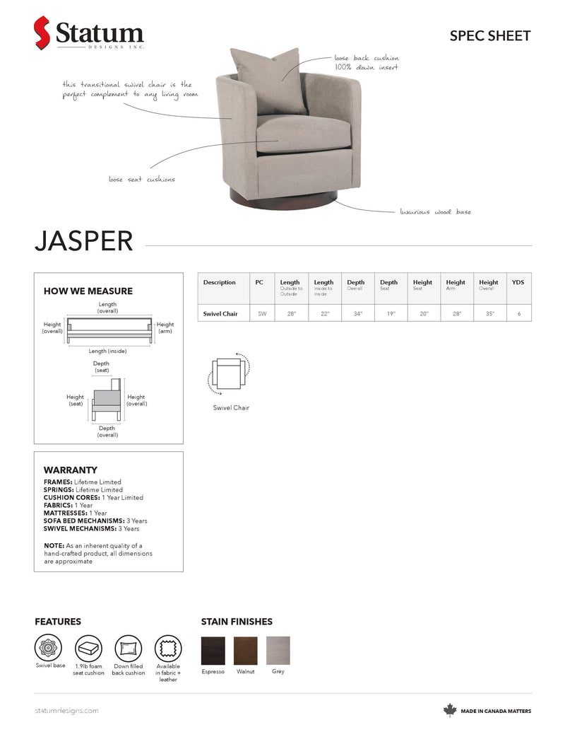 Jasper Swivel Chair-Palma-Brava