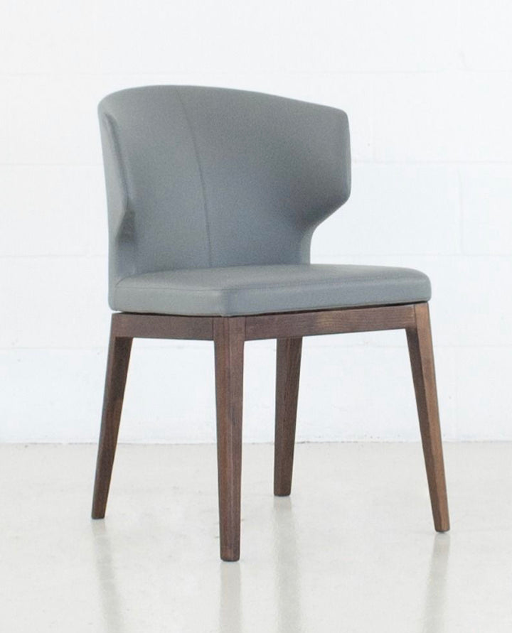 PB-20CAB Dining Chair Faux Leather -Walnut Leg