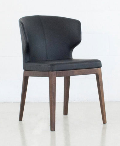 PB-20CAB Dining Chair Faux Leather -Walnut Leg