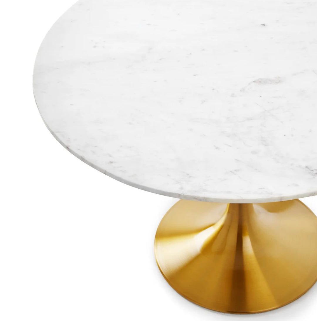 PB-11KYR Round Dining Table-Marble- GOLD