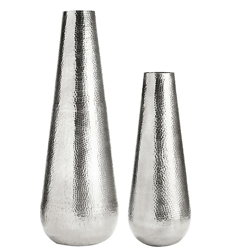 PB-11 Silver Hammered Vases SET OF 2