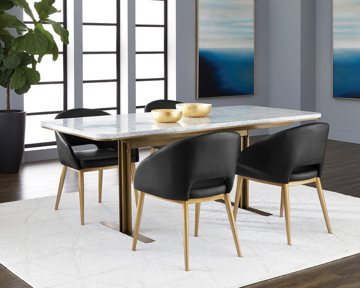 PB-06AMB Marble Dining Table-Palma-Brava