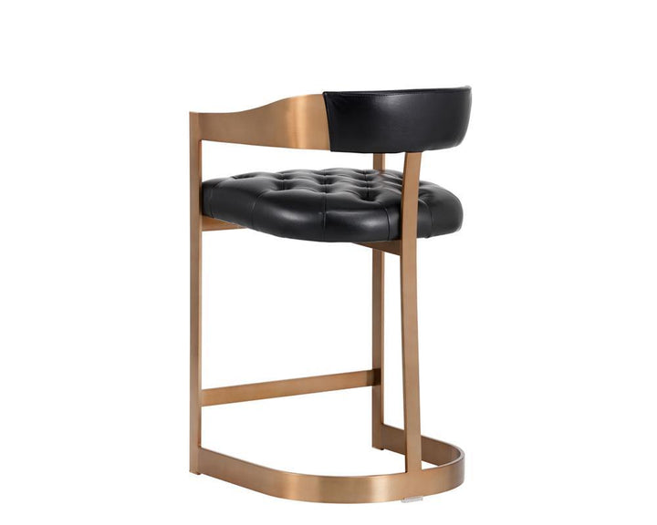 PB-06BEAMN Counterstool and Bar Stool- Antique Brass-Palma-Brava