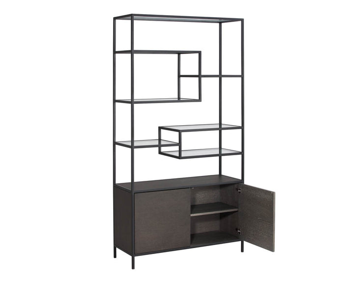 PB-06STA Bookcase- Charcoal Grey