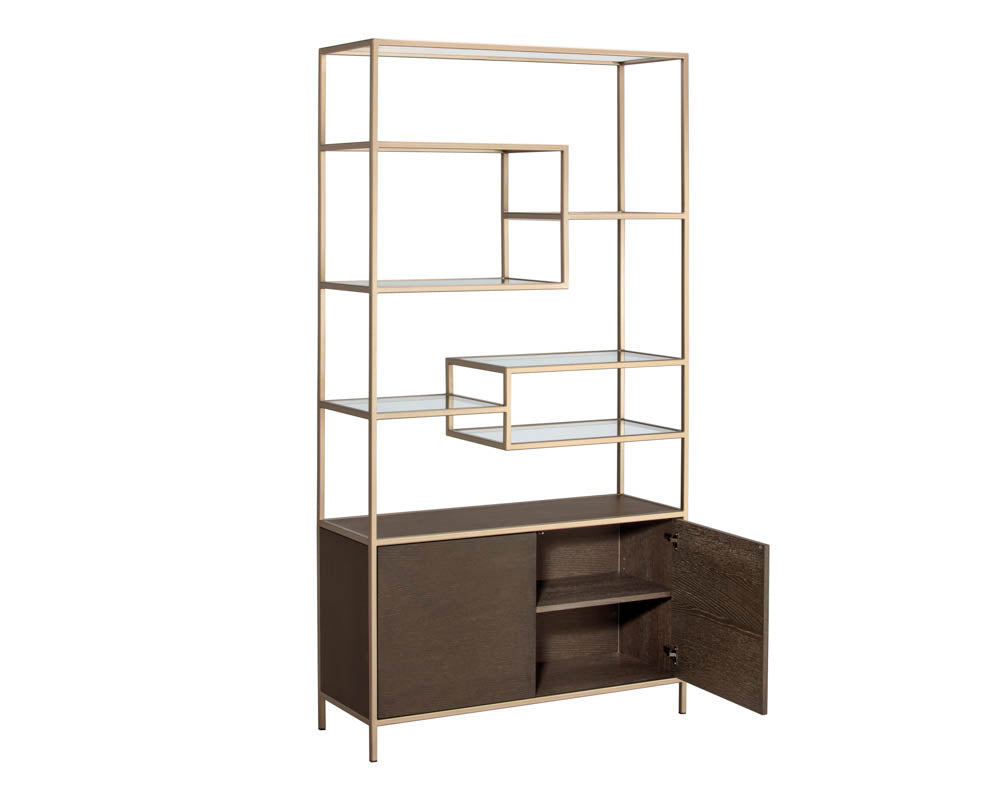 PB-06STA Bookcase- Gold