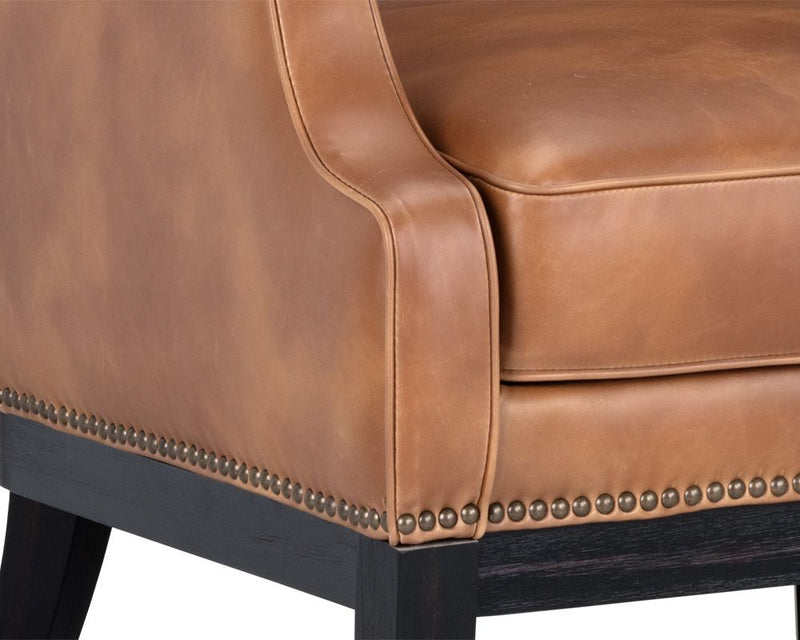 PB-06BIB Leather Wing Back Chair-Palma-Brava