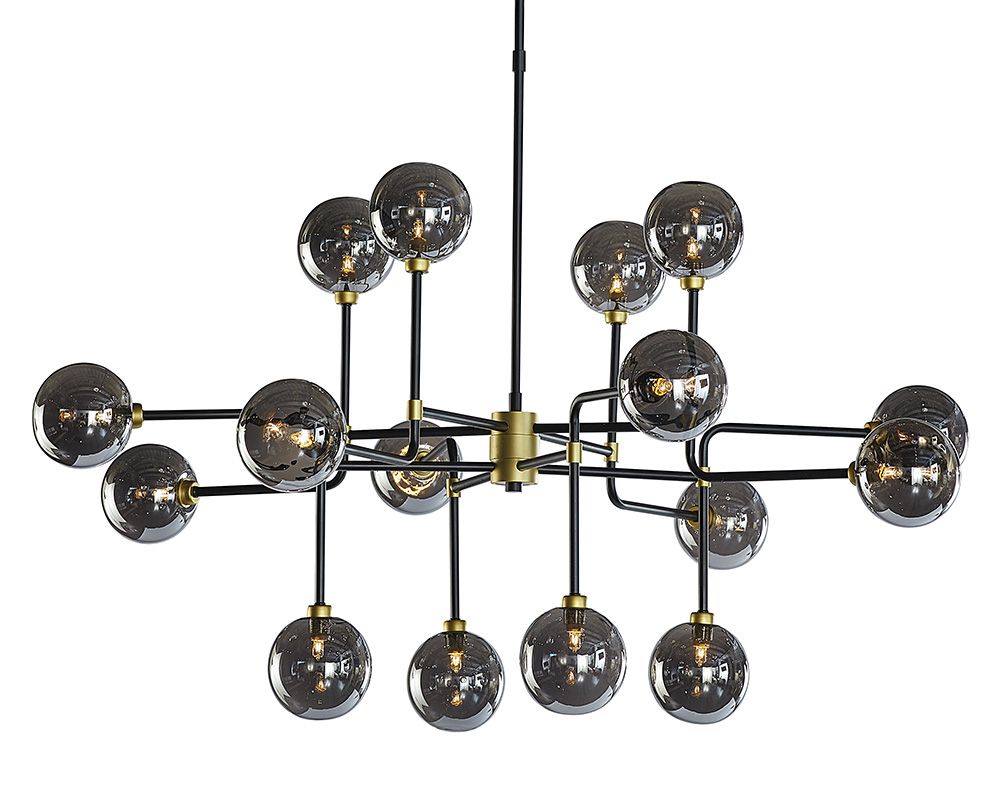 PB-06DEI Chandelier- Large Smoke Grey