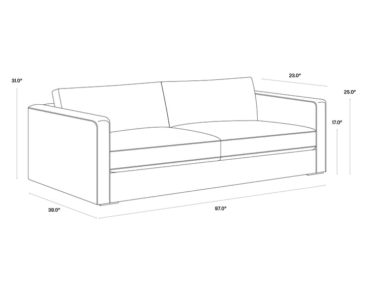 PB-06ADR Sofa -87"W