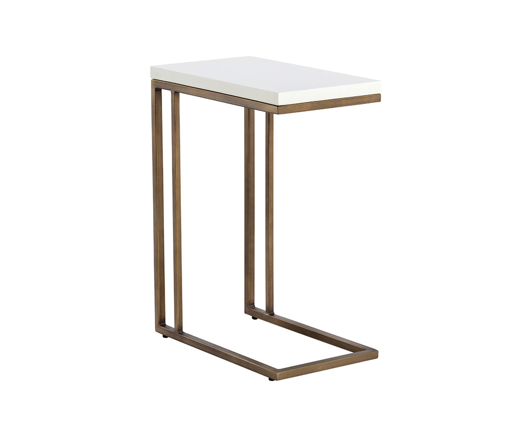 PB-06SAW End Table- Antique Brass