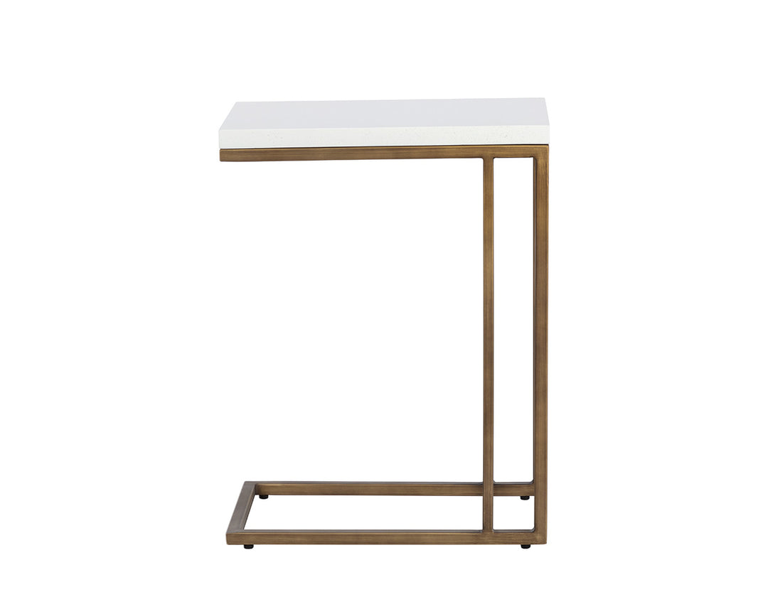 PB-06SAW End Table- Antique Brass