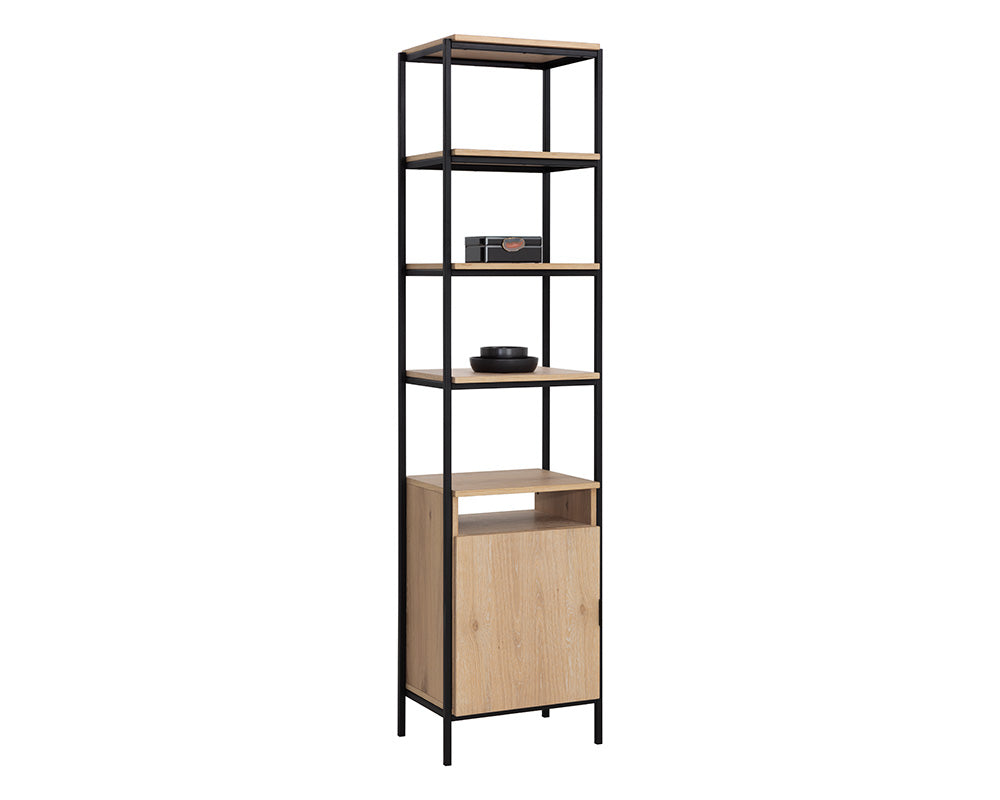 PB-06AMB Bookcase- Rustic Oak