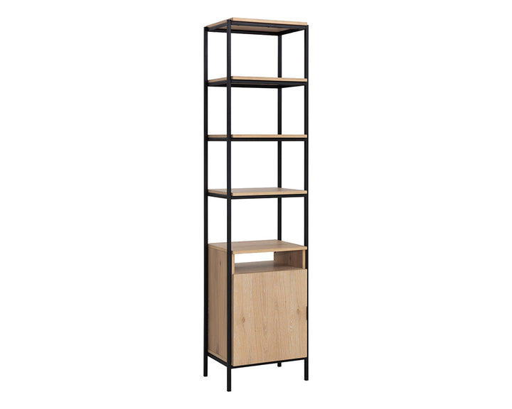 PB-06AMB Bookcase- Rustic Oak