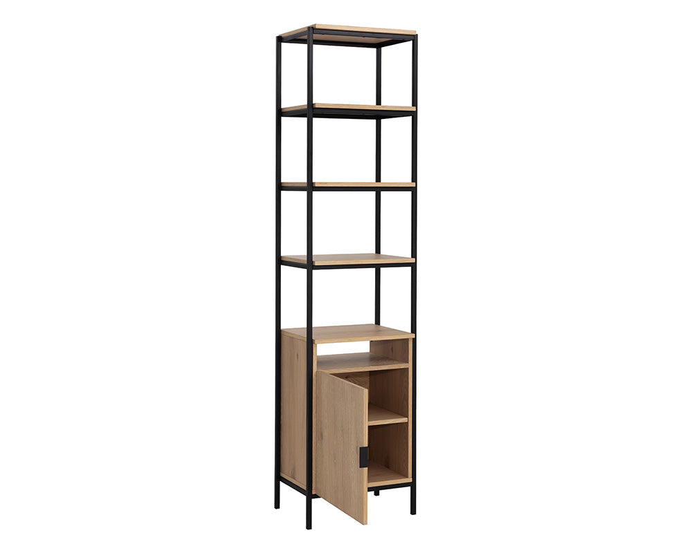 PB-06AMB Bookcase- Rustic Oak