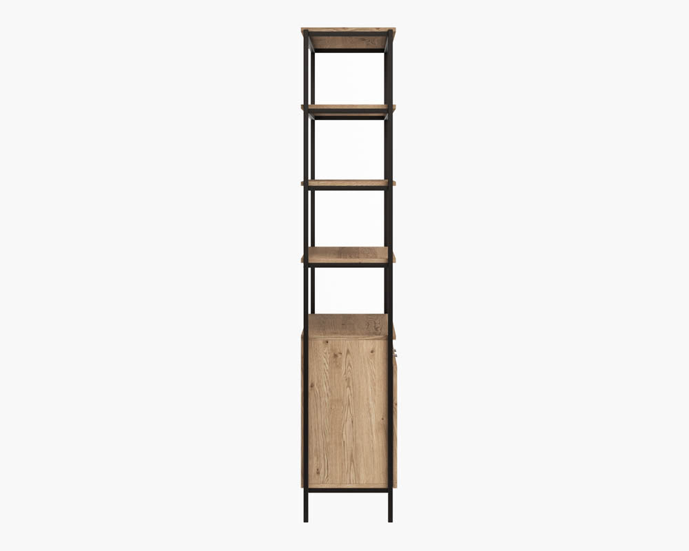 PB-06AMB Bookcase- Rustic Oak