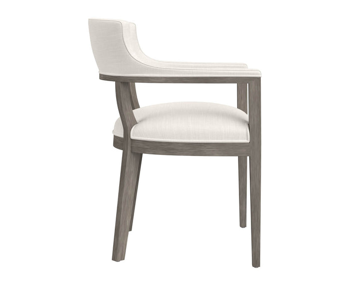 PB-06BRY Dining Chair -Armchair Ash Grey -Fabric CLEARANCE