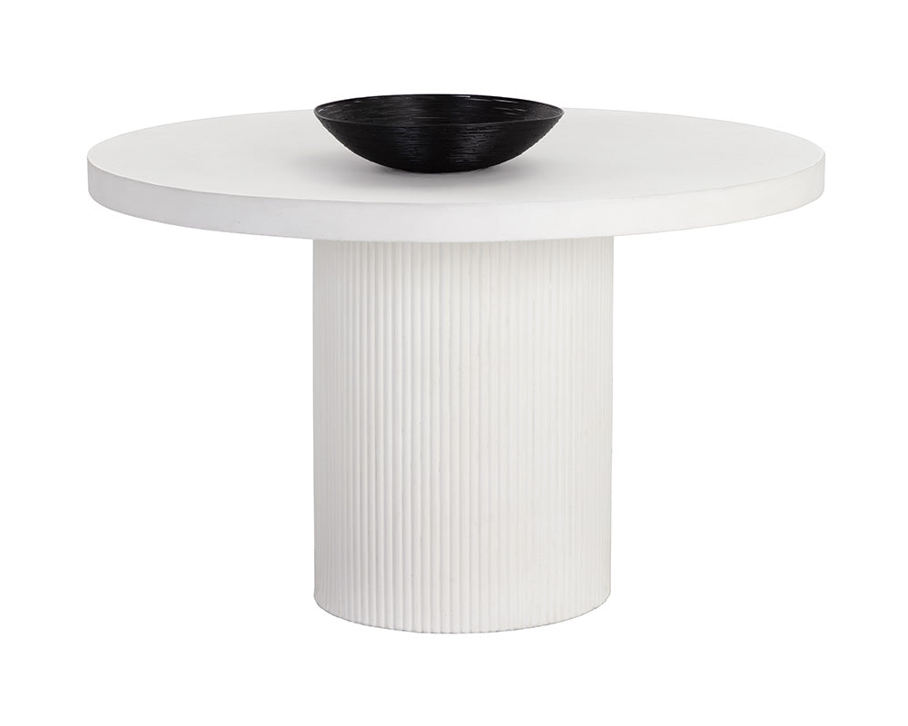 PB-06NIC Dining Table - White Concrete