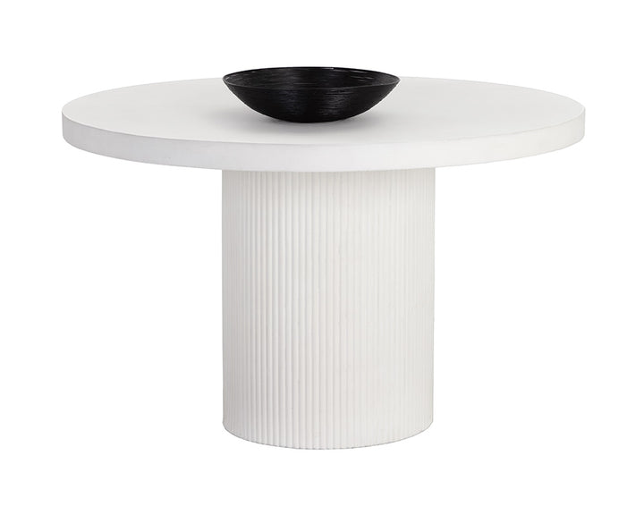 PB-06NIC Dining Table - White Concrete