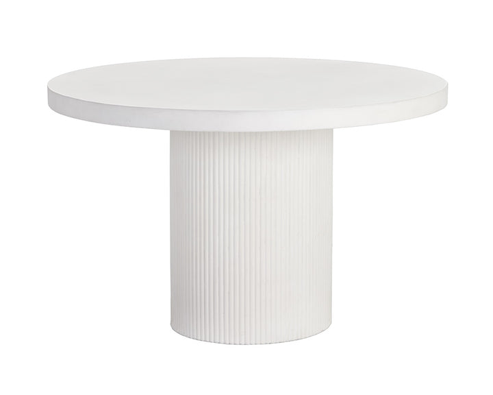 PB-06NIC Dining Table - White Concrete