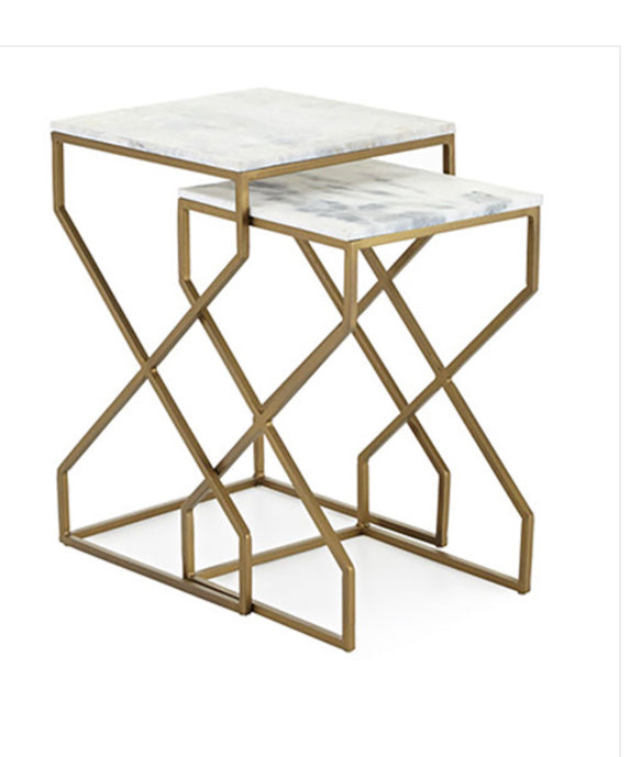 PB-11HER Gold Nesting Tables SET OF 2