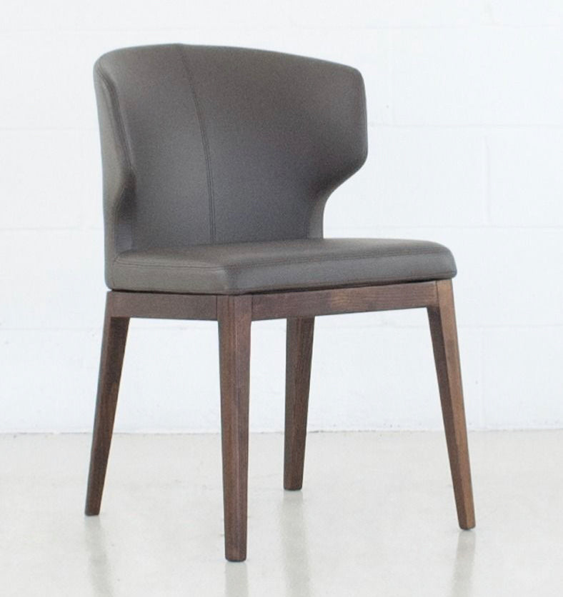 PB-20CAB Dining Chair Faux Leather -Walnut Leg