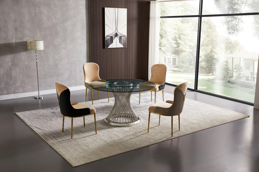 PB-D1490 Dining Chair- Gold