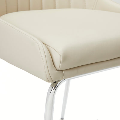 PB-11MOI Dining Chair- Chrome Leg