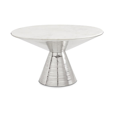 PB-11VAL Round End Table- Marble Top