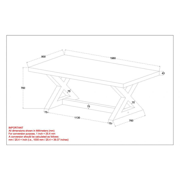 PB-07ZAX Rectangular Dining Table