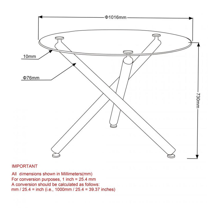 PB-07ROC Round Dining Table