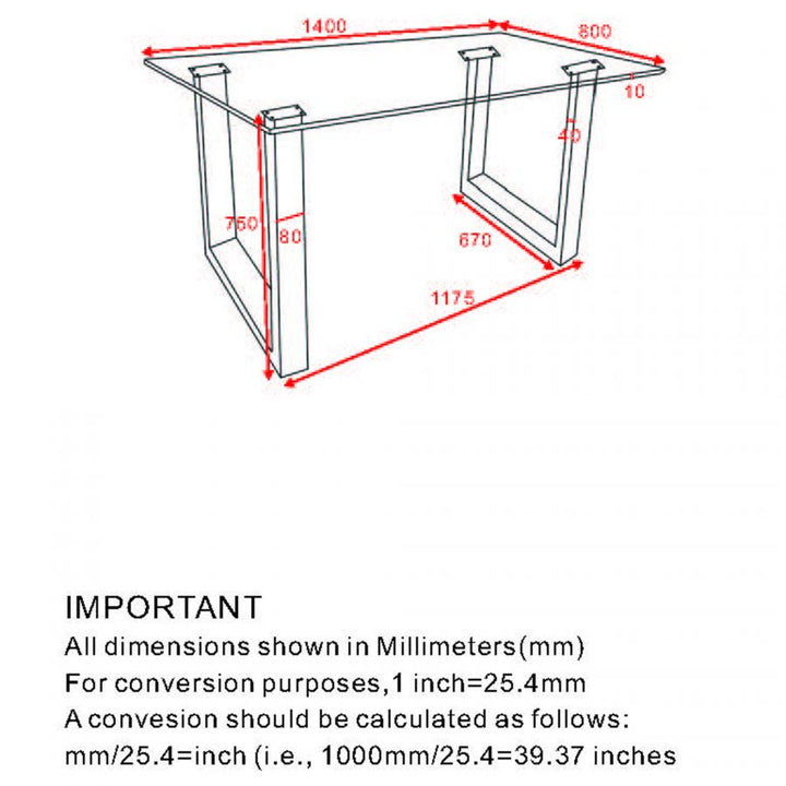 PB-07FRA Rectangular Dining Table- Condo Size