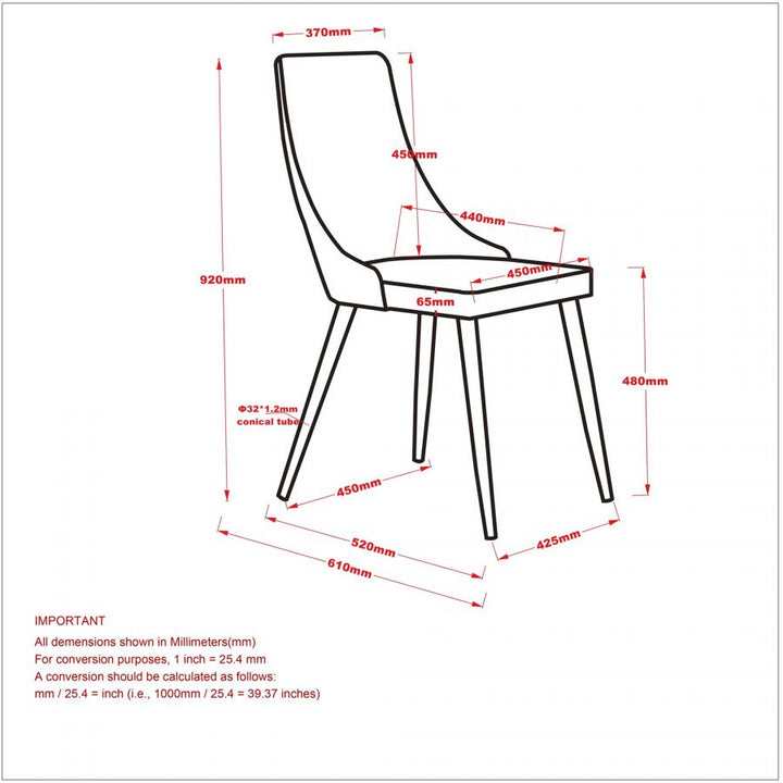 PB-07CAR Dining Chair (SET OF 2)