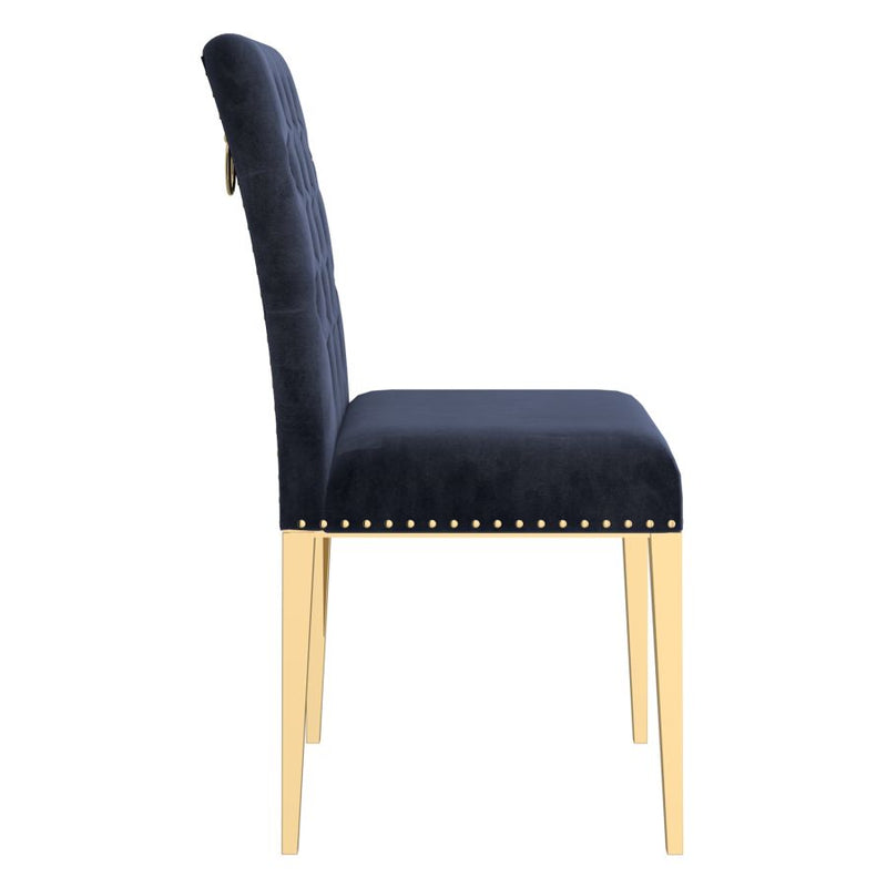 PB-07AZU Velvet Dining Chair- Gold (SET OF 2)
