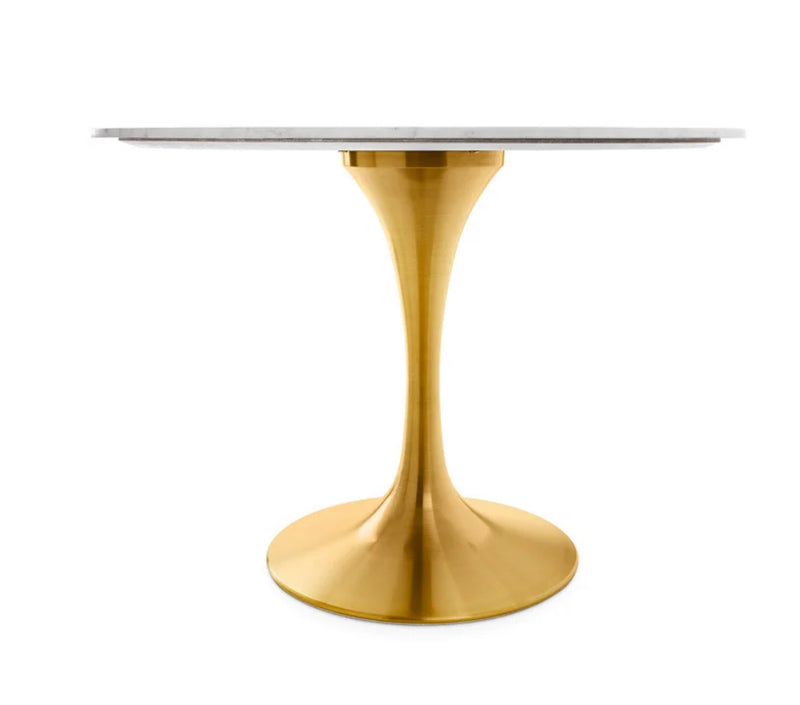 PB-11KYR Round Dining Table-Marble- GOLD