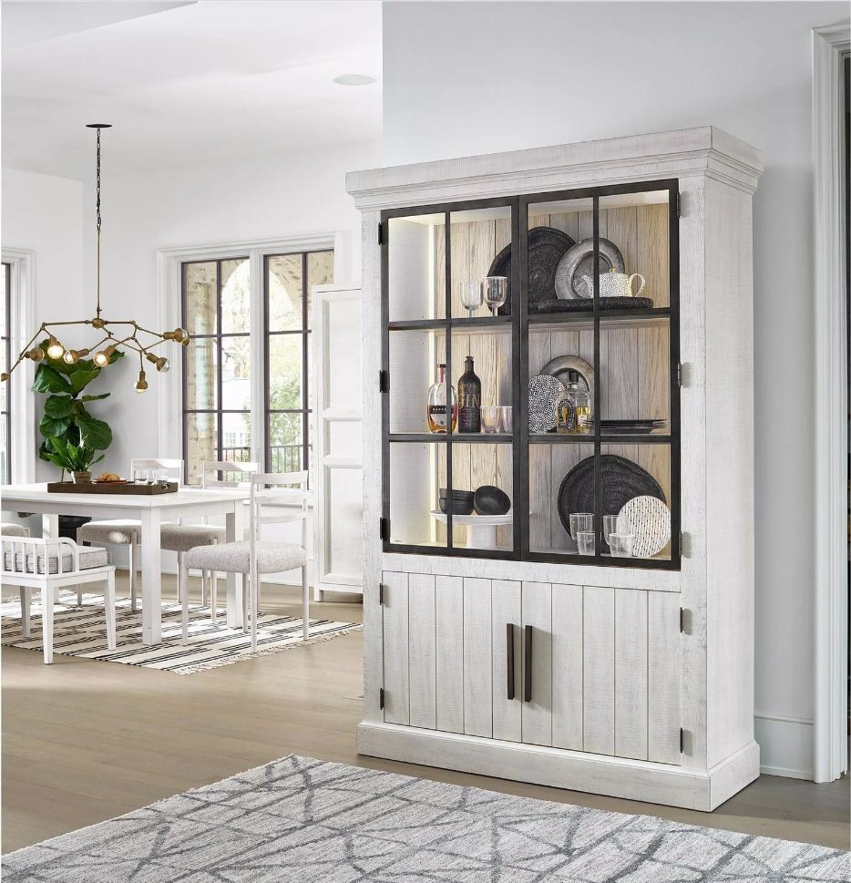 elegant farmhouse display cabinet