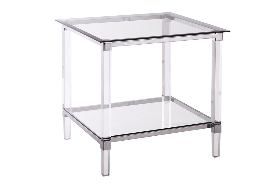 PB-10-3656-04 End Table w/ Acrylic Legs - Palma-Brava