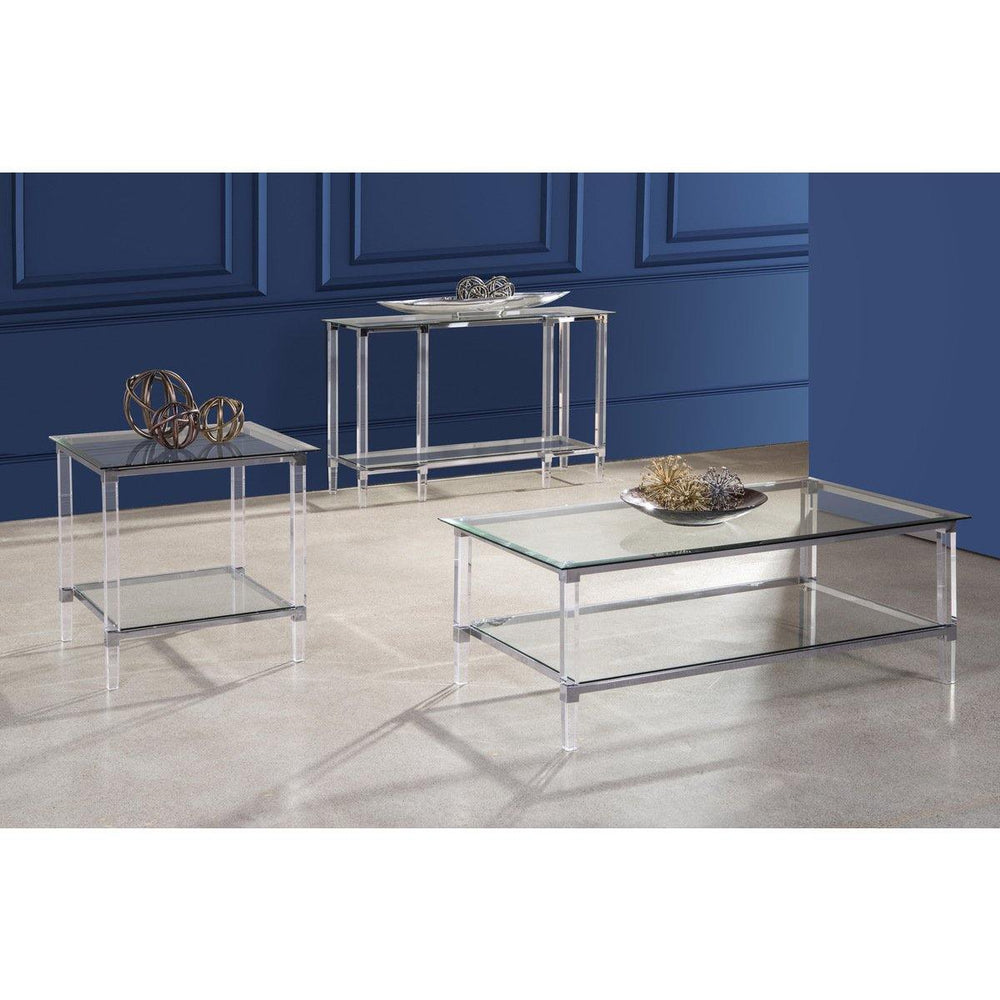 PB-10-3656-04 End Table w/ Acrylic Legs - Palma-Brava