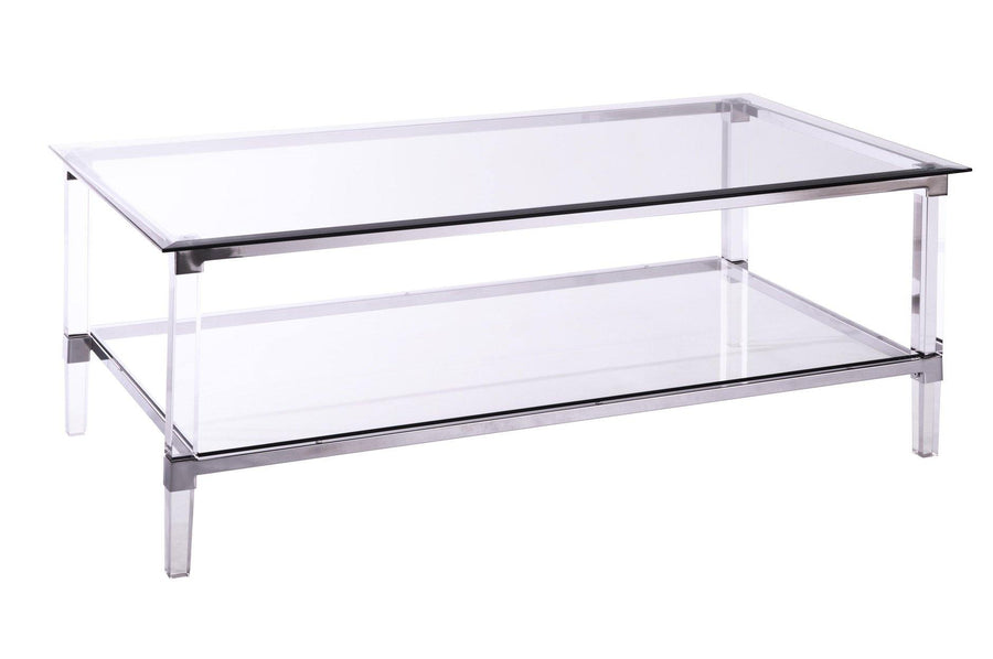 PB-10-3656-30 Rectangular Coffee Table w/ Acrylic Legs - Palma-Brava