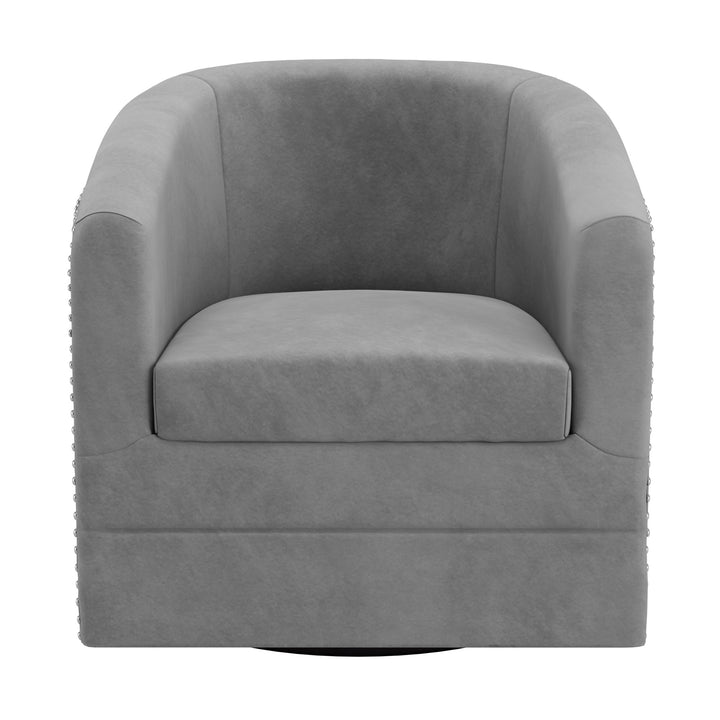 PB-07VEL Swivel Occasional Chair-Palma-Brava