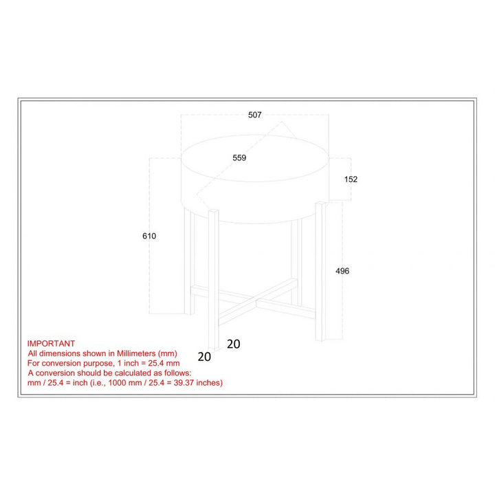 PB-07BLOX Round End Table